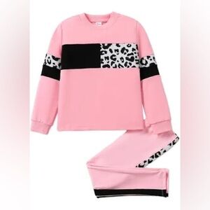 PINK LEOPARD PRINT KIDS OUTFIT